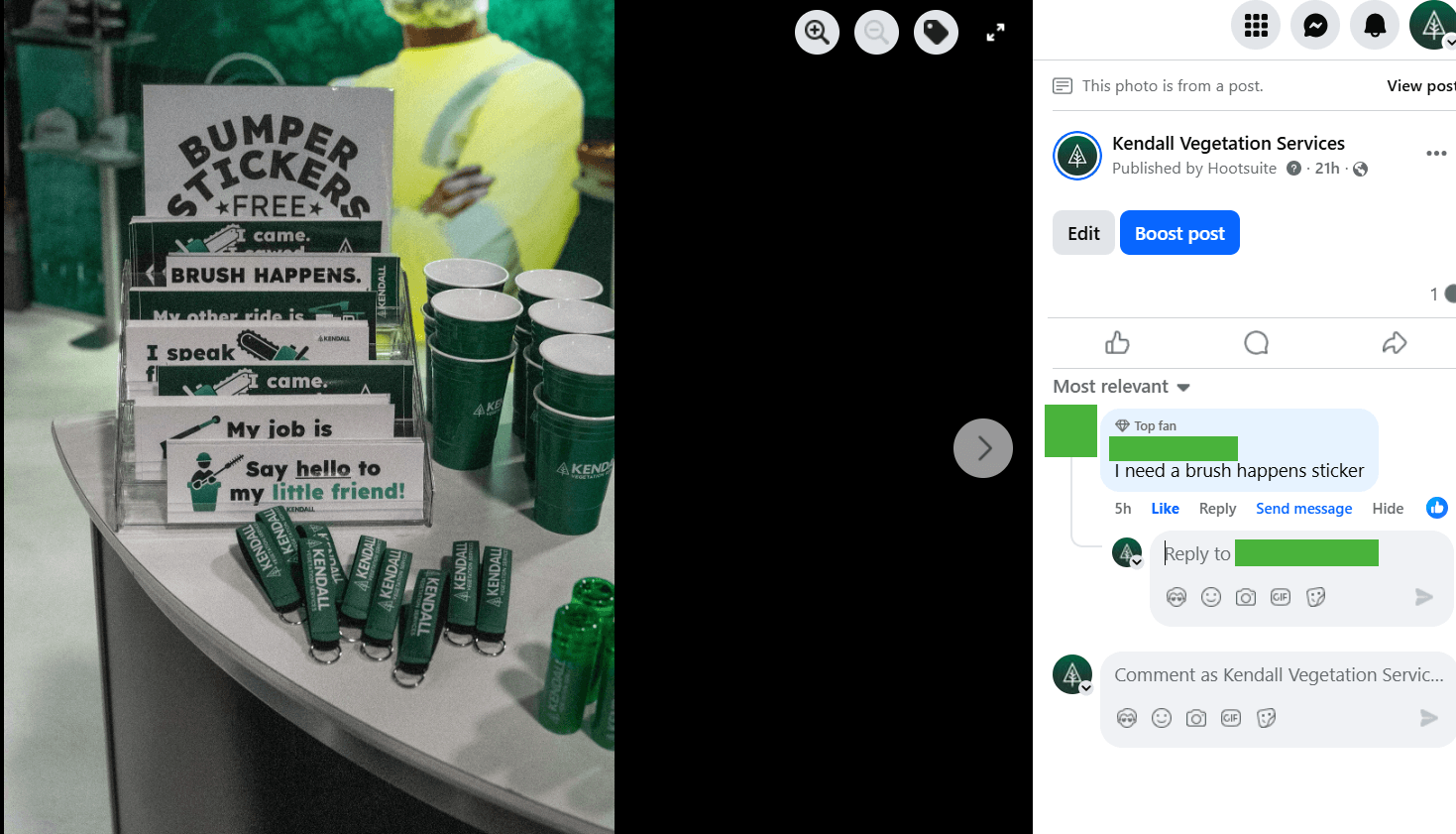 Expanded reception image from the original case study