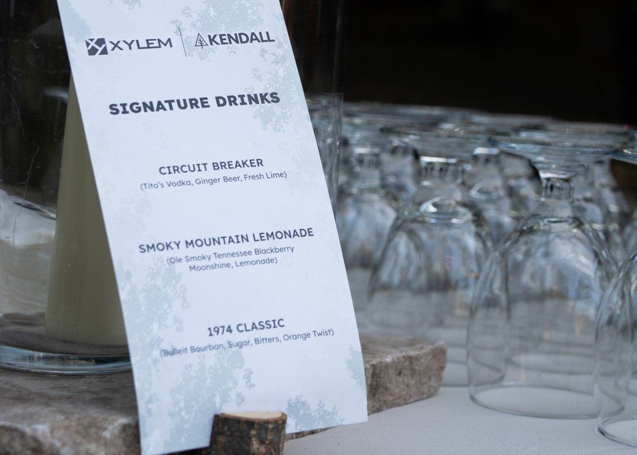 Trees and Utilities drink sign